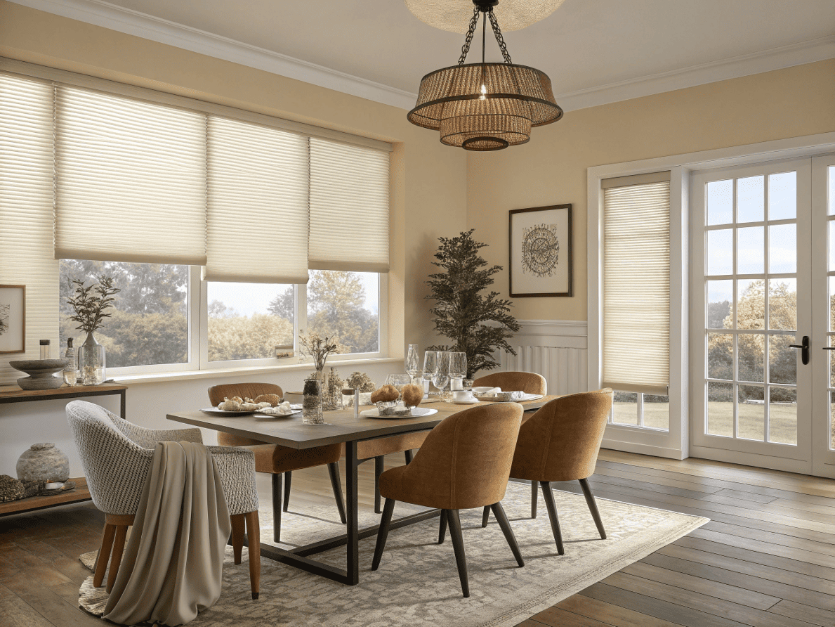 Rèm tổ ong biệt thự cao cấp thiết kế tinh xảo, nhập khẩu