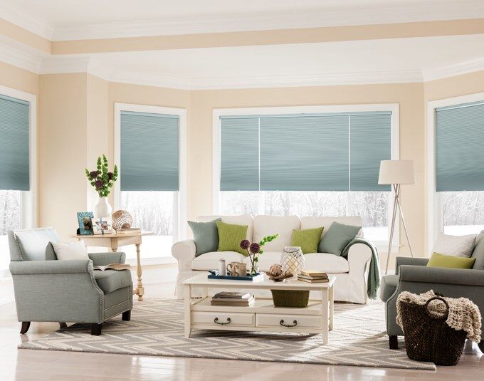 Lắp rèm tổ ong cao cấp cho biệt thự hiện đại tại Rèm Quốc Huy