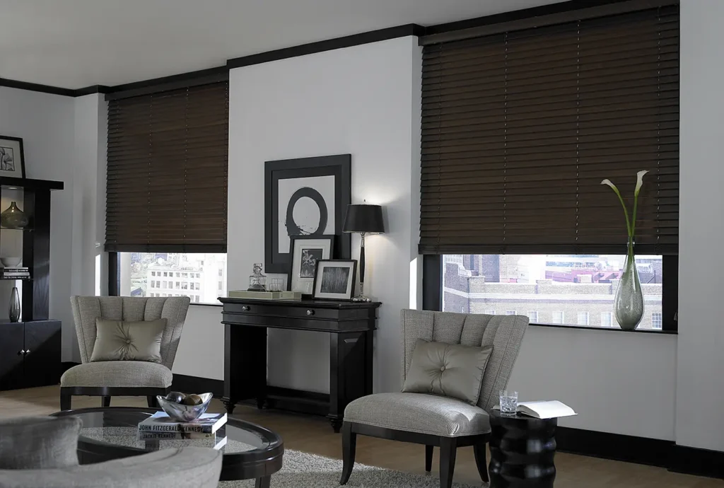 rèm gỗ tone trắng kem tinh tế thanh lịch