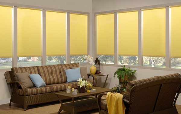 rèm cuốn vải phủ nhựa chống bụi dễ vệ sinh