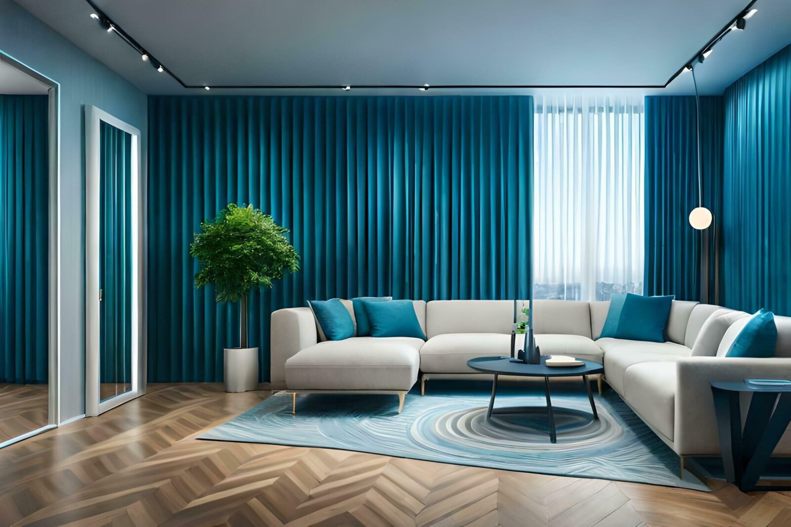 Phòng khách đẹp hơn với rèm cửa trang trí nội thất phù hợp tông màu