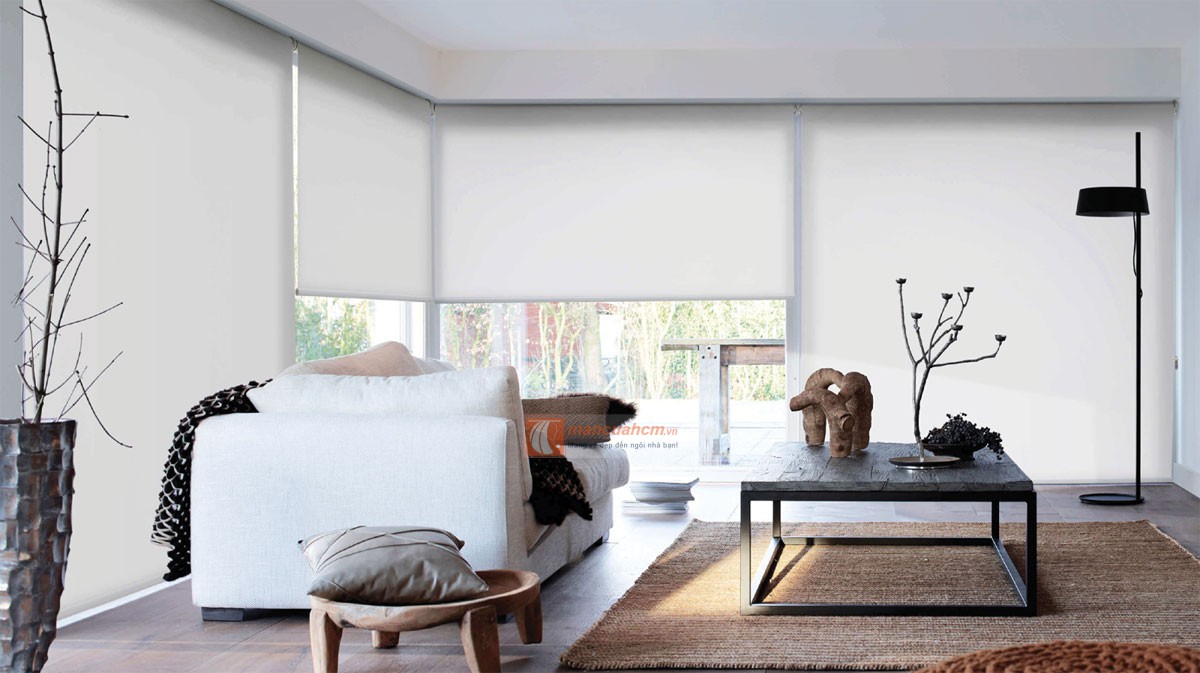rèm cuốn đẹp gọn gàng, tiết kiệm diện tích