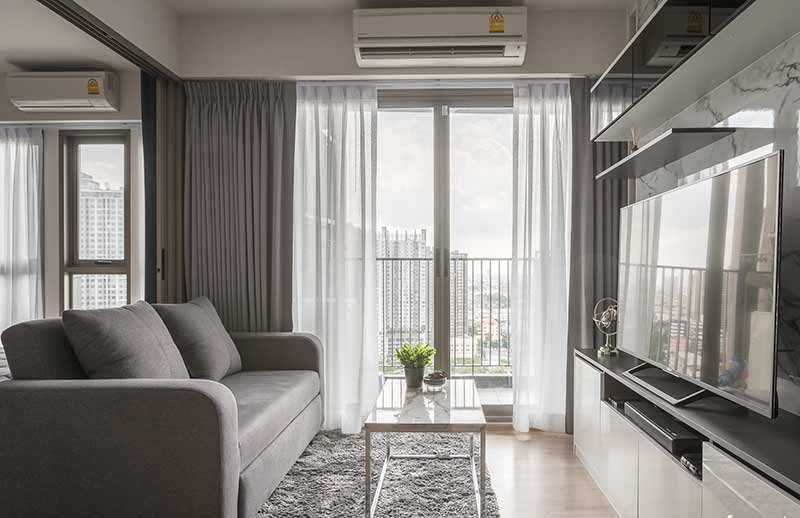 rèm vải 2 lớp đẹp kết hợp voan và vải dày