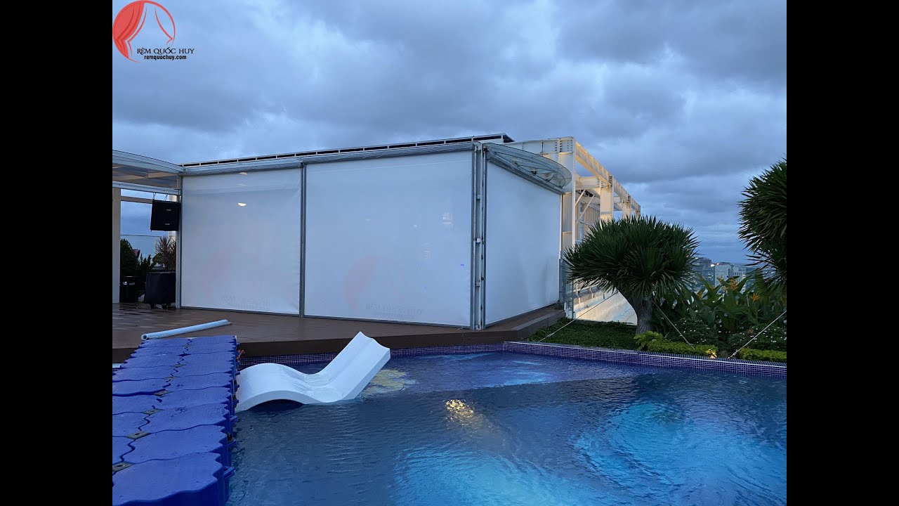 hệ rèm cuốn zipper có motor tự động cho nhà hiện đại