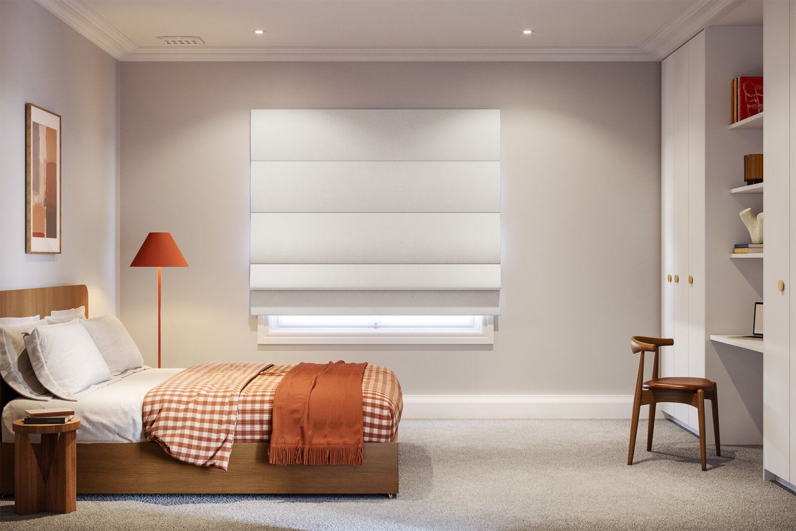 rèm roman phòng ngủ xếp lớp đẹp tinh tế