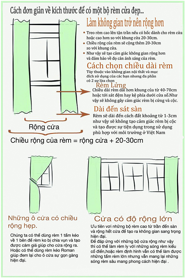 khoảng cách thanh treo rèm hợp lý chuẩn kỹ thuật lắp đặt