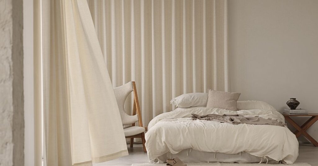 kích thước rèm cửa sổ phòng ngủ tiêu chuẩn cho nhà phố hiện đại