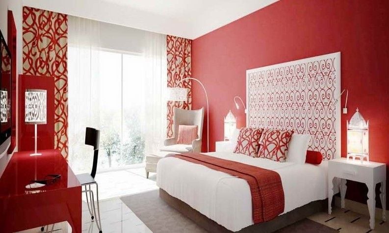 rèm cửa phòng ngủ phong thủy mệnh hỏa màu ấm nổi bật