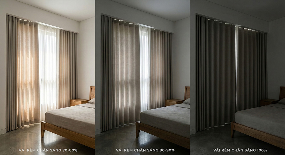 rèm phòng ngủ tiết kiệm điện giữ nhiệt tốt giảm hao phí năng lượng