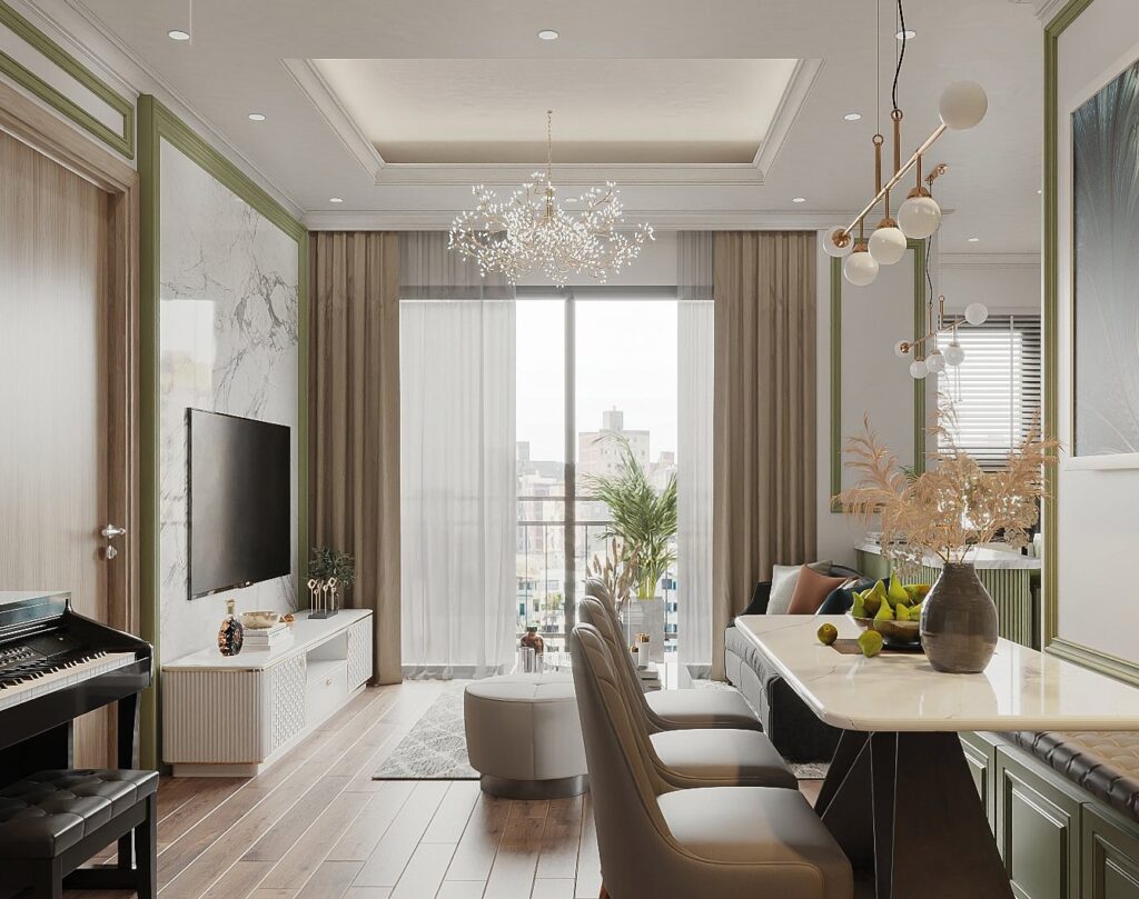 Mẫu rèm cửa phòng khách TPHCM giá rẻ đẹp hiện đại cho nhà phố
