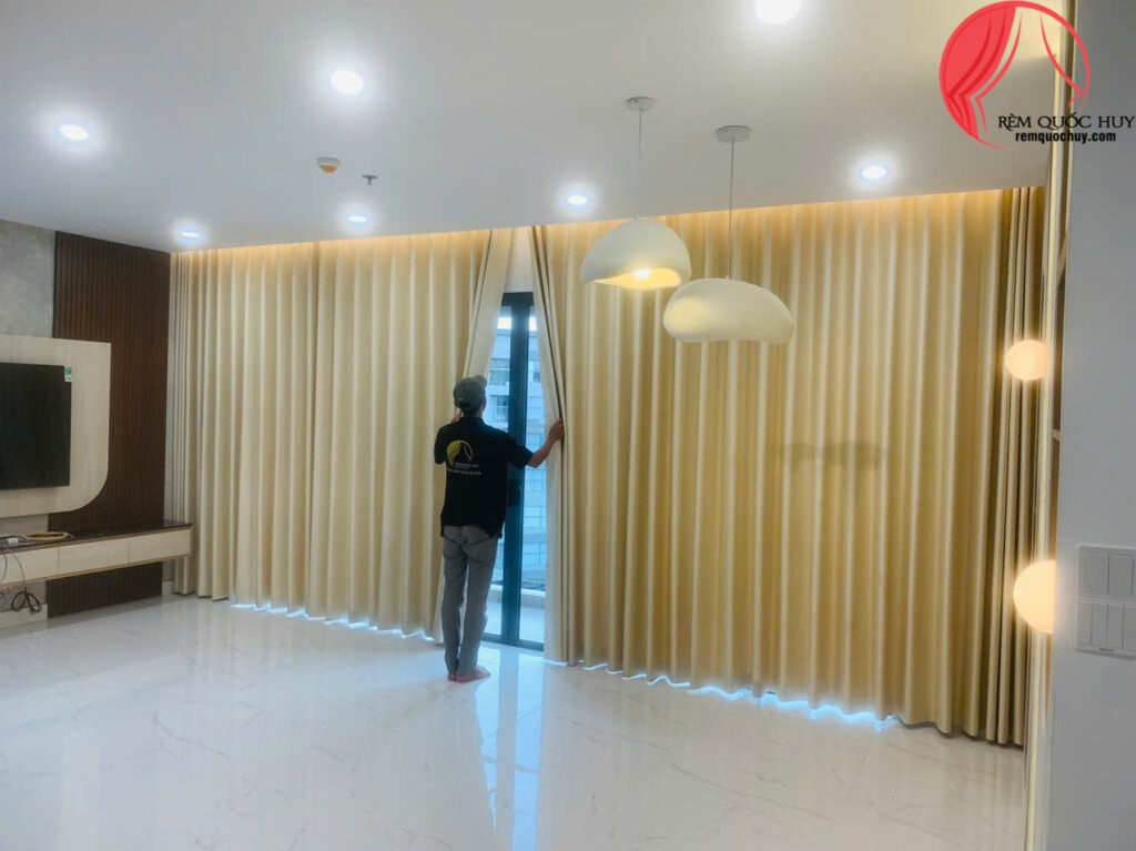 Rèm vải kéo ngang