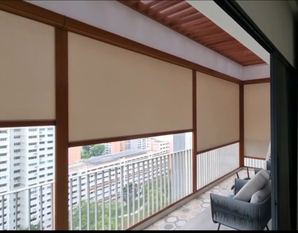 Rèm ngoài trời may theo kích thước che nắng cho không gian mở