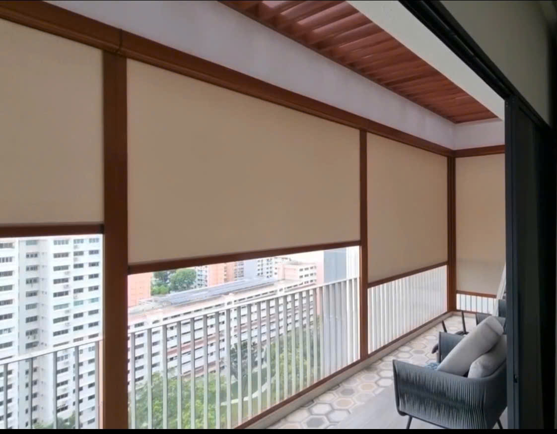 Rèm ngoài trời may theo kích thước che nắng cho không gian mở