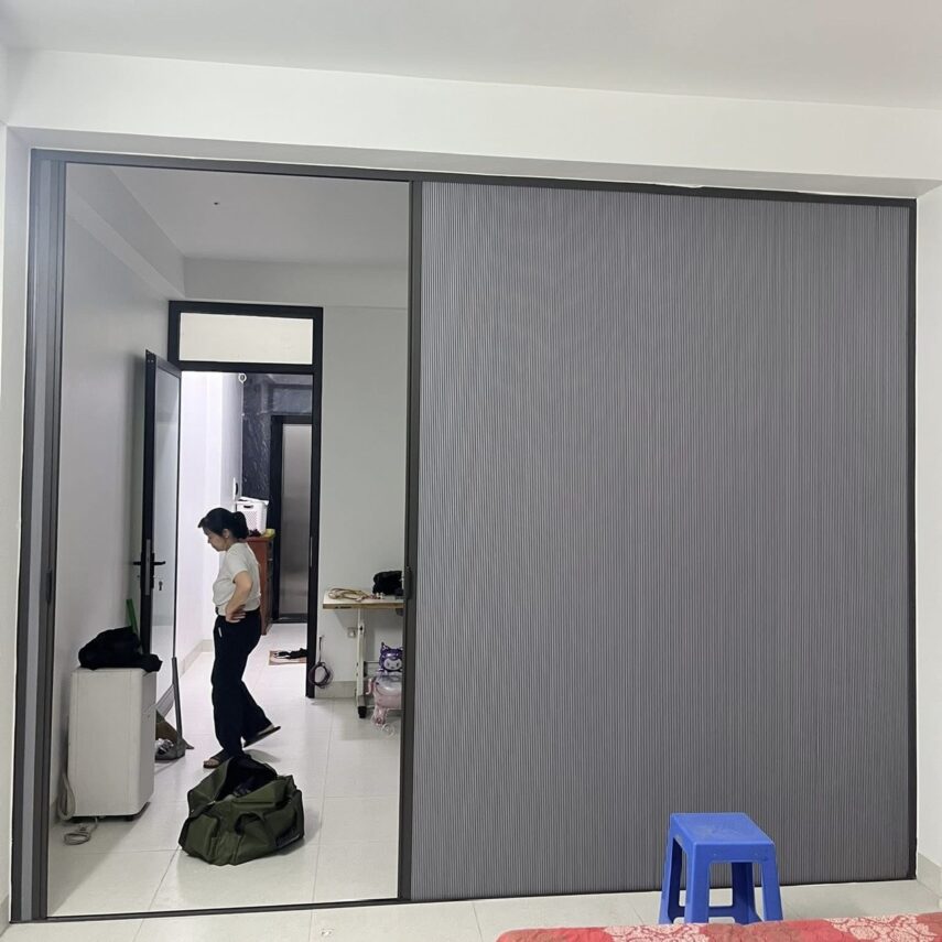 rèm ngăn phòng blackout phân chia căn hộ hiện đại